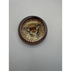 Punch Studio Crystal Butterfly Paperweight Live, Laugh, Love